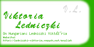 viktoria ledniczki business card